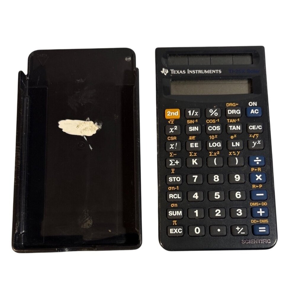 Texas Instruments TI-25X Solar Scientific Calculator With Protective Case